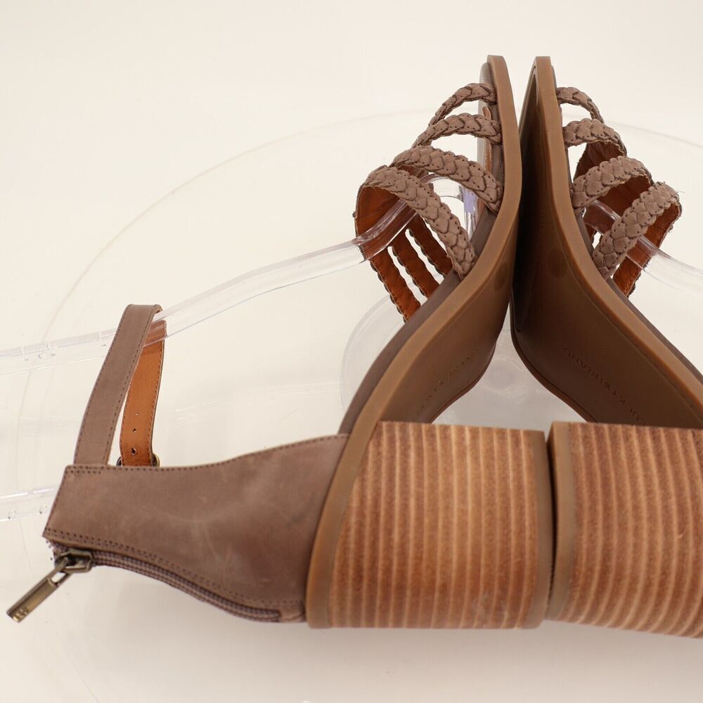 Lucky Brand Tasmina Women's Leather Ankle Strap Block Heel Brown Size 11M - Picture 6 of 11